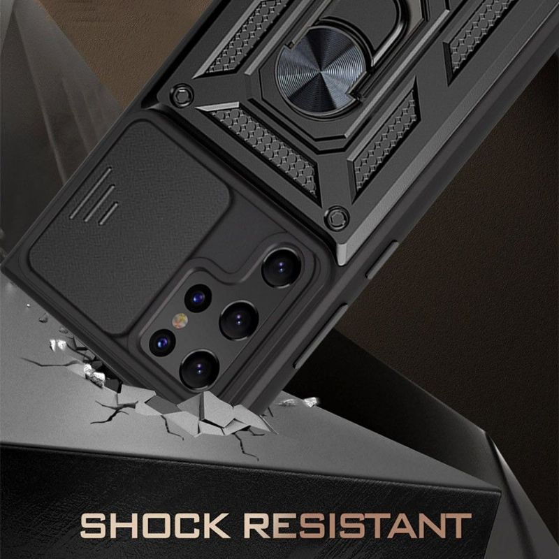 Coque Samsung Galaxy S22 Ultra 5G Camera Slide Fonction Support
