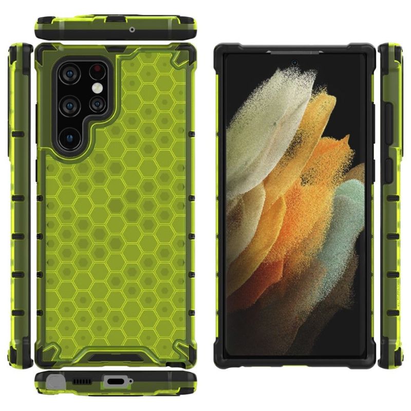 Coque Samsung Galaxy S22 Ultra 5G Design Nid d'abeille