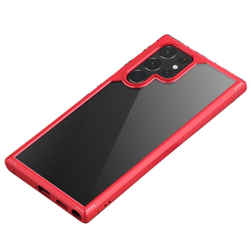 Coque Samsung Galaxy S22 Ultra 5G IPAKY transparent contours couleurs