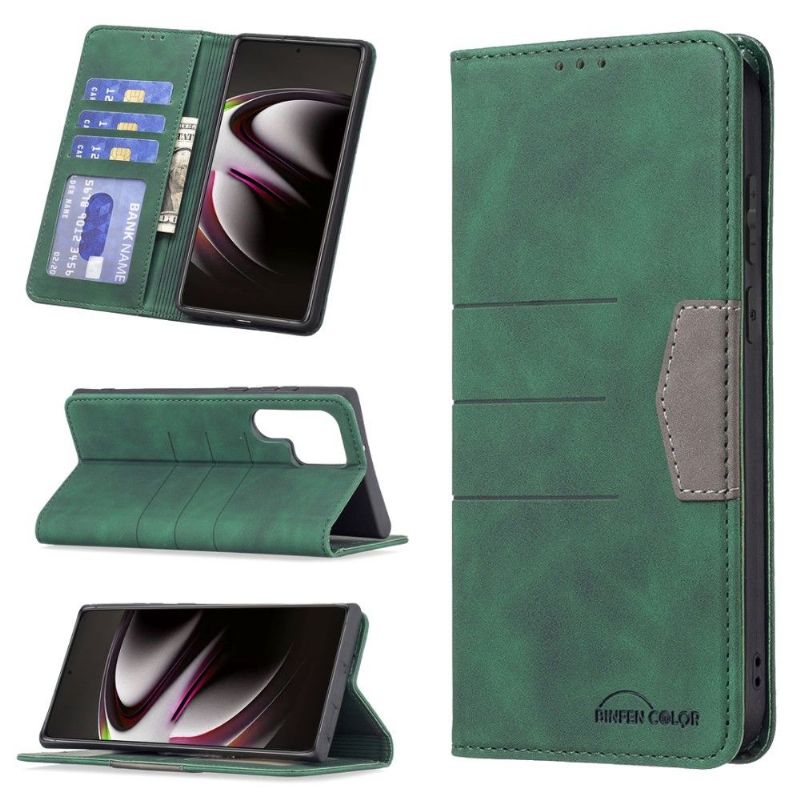 Housse Samsung Galaxy S22 Ultra 5G BINFEN COLOR flip simili cuir