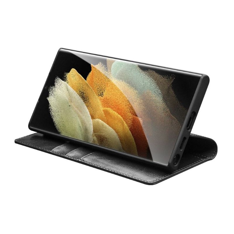 Housse Samsung Galaxy S22 Ultra 5G fait main en cuir véritable