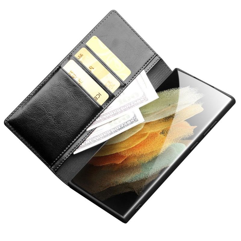 Housse Samsung Galaxy S22 Ultra 5G fait main en cuir véritable
