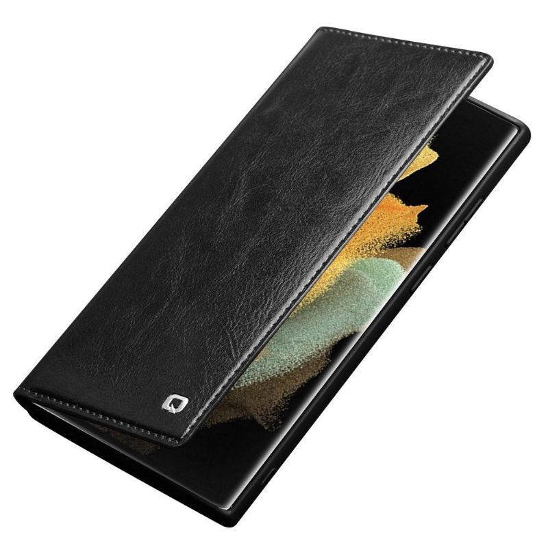 Housse Samsung Galaxy S22 Ultra 5G fait main en cuir véritable