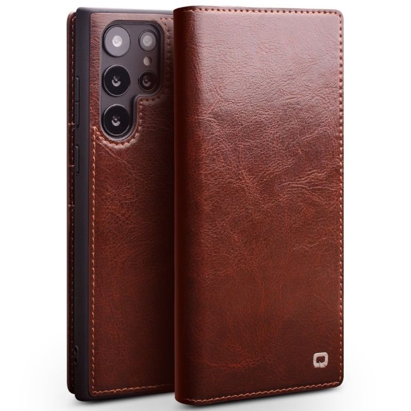 Housse Samsung Galaxy S22 Ultra 5G fait main en cuir véritable