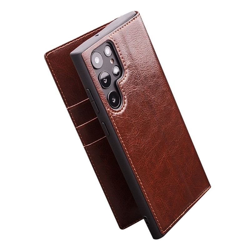 Housse Samsung Galaxy S22 Ultra 5G fait main en cuir véritable