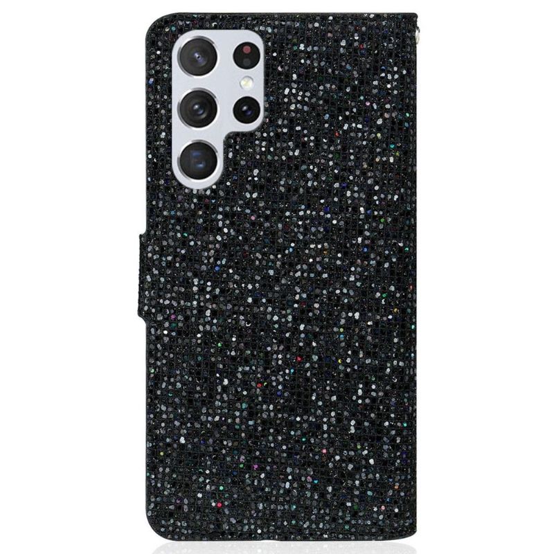 Housse Samsung Galaxy S22 Ultra 5G Glitter Porte Cartes