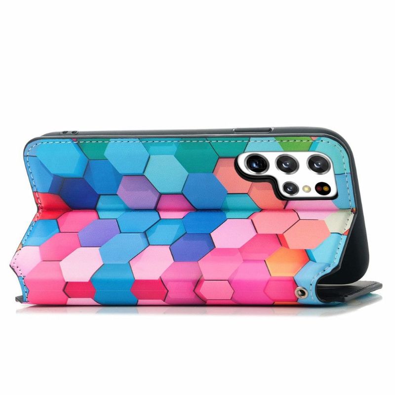Housse Samsung Galaxy S22 Ultra 5G nid d'abeille coloré