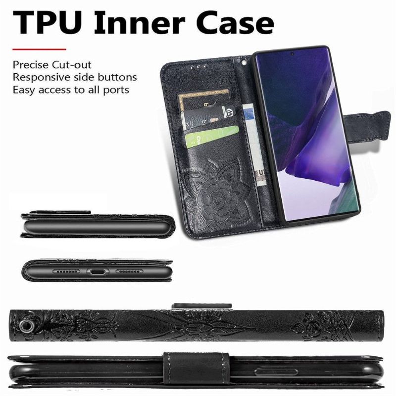 Housse Samsung Galaxy S22 Ultra 5G Papillon Relief