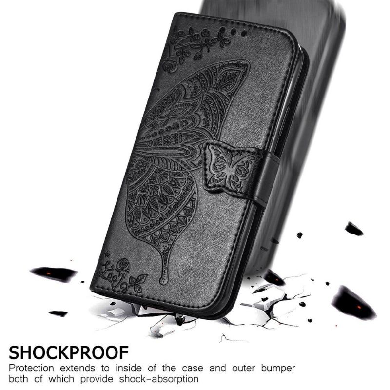 Housse Samsung Galaxy S22 Ultra 5G Papillon Relief