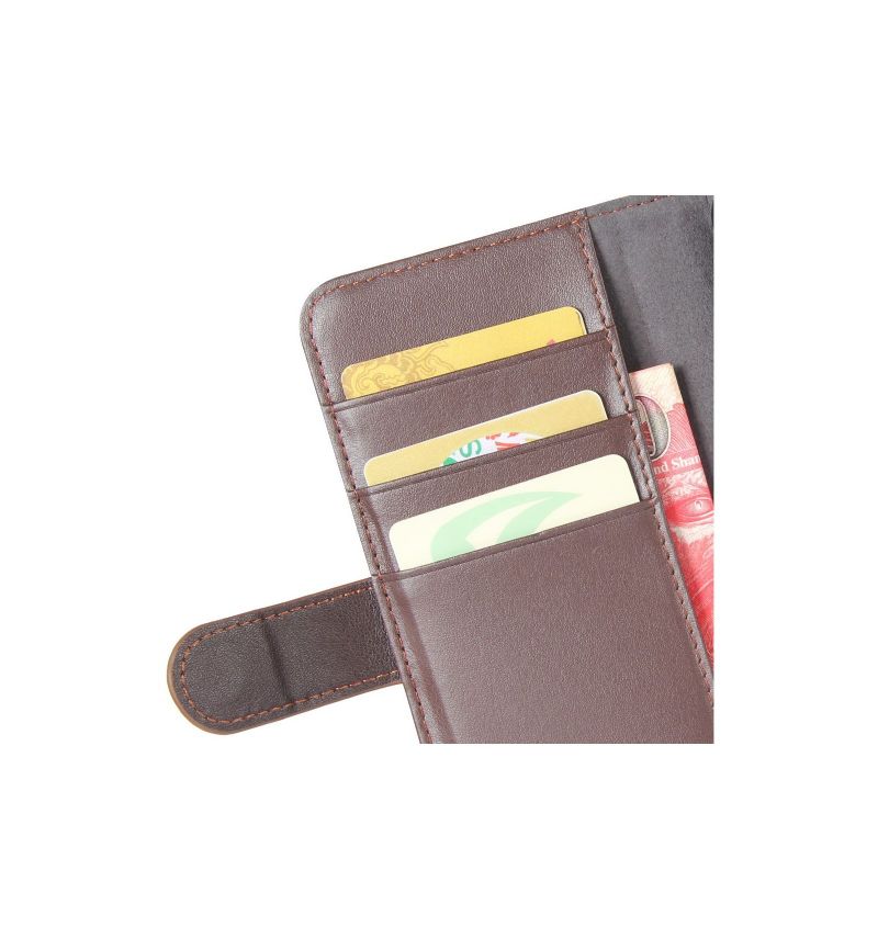 Honor 10 Lite - Housse cuir premium porte cartes - Marron