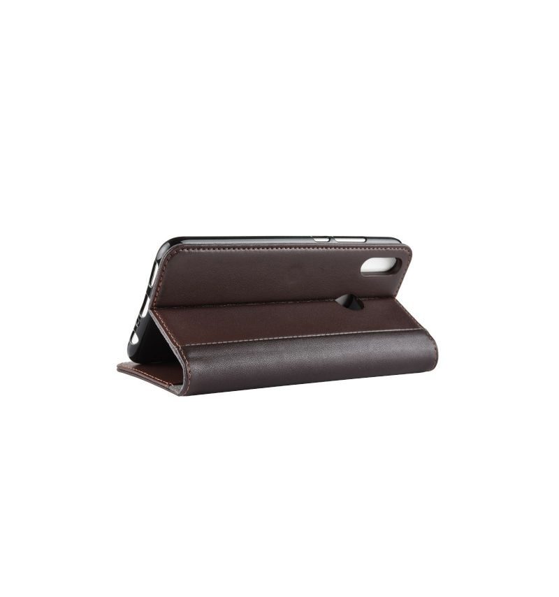 Honor 10 Lite - Housse cuir premium porte cartes - Marron