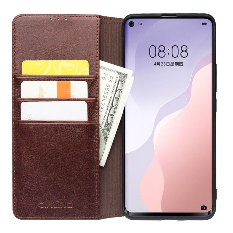 Housse Huawei P40 Lite 5G en cuir véritable