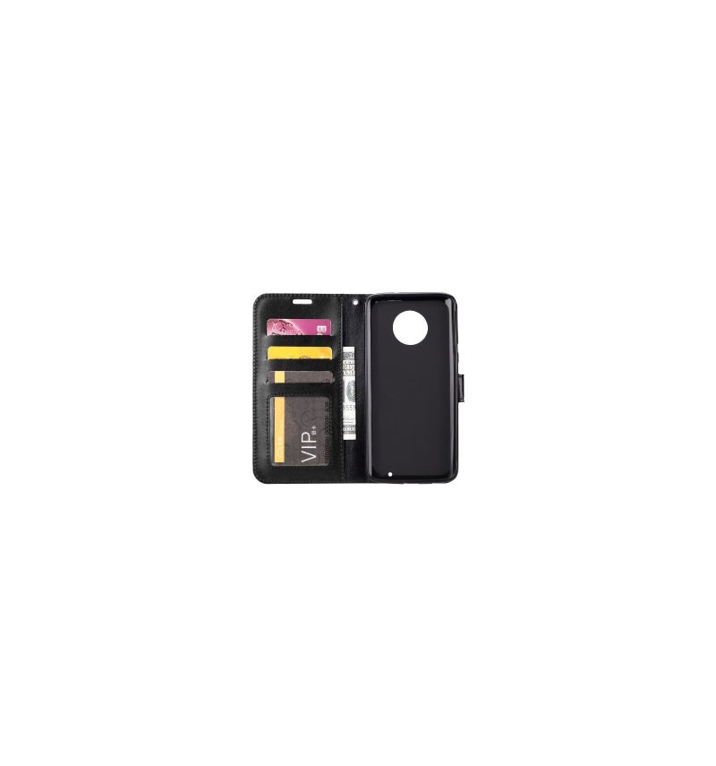 Housse Motorola Moto G6 Plus Effet cuir portefeuille