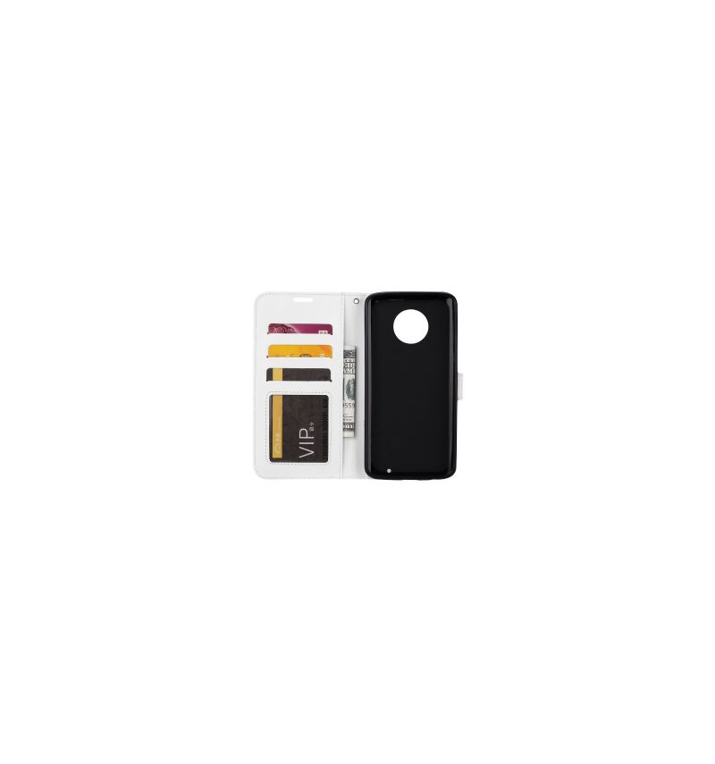 Housse Motorola Moto G6 Plus Effet cuir portefeuille