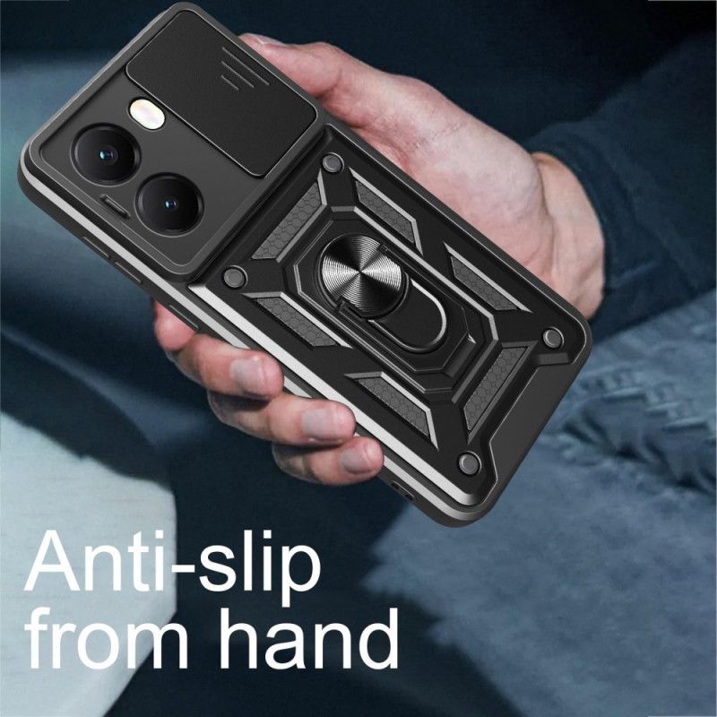 Coque Poco X7 Pro 5Anneau-Support et Protection Caméra Coulissante