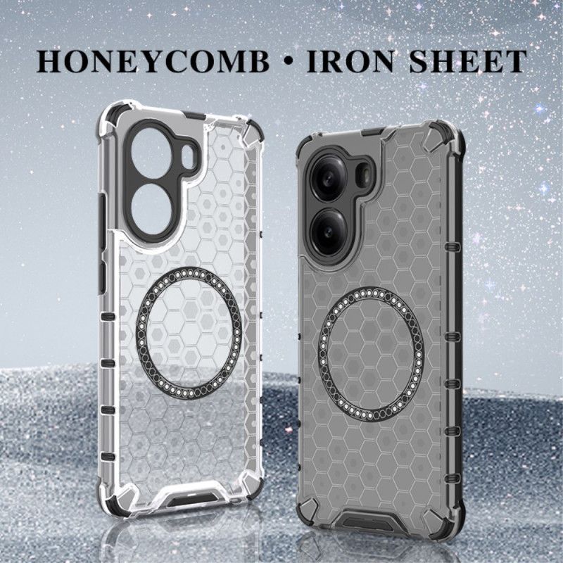 Coque Poco X7 Pro 5G Compatible MagSafe Nid d'Abeille