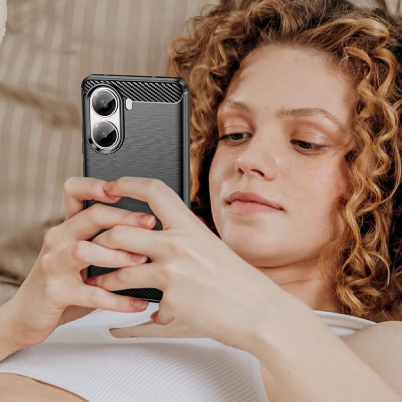 Coque Poco X7 Pro Fibre Carbone Brossée