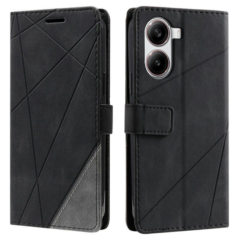 Housse Poco X7 Pro 5G Bicolore Lignes Géométriques