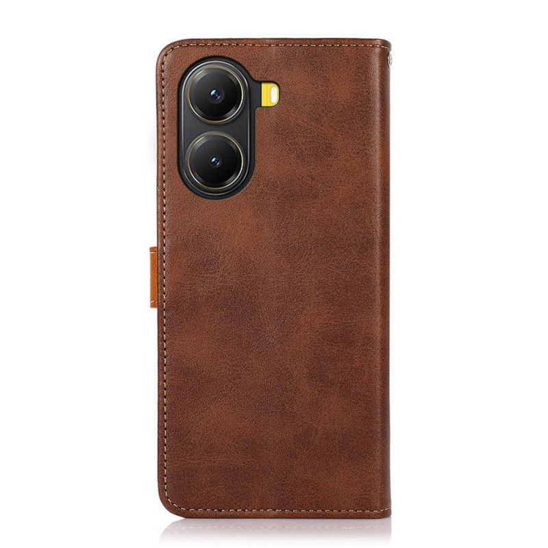 Housse Poco X7 Pro 5G Fermoir Doré KHAZNEH