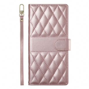 Housse Poco X7 Pro 5G Matelassée à Lanière et Bandoulière