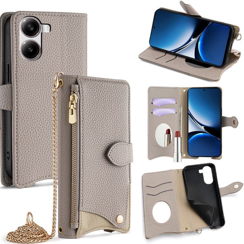 Housse Poco X7 Pro 5G Portefeuille avec Chaîne