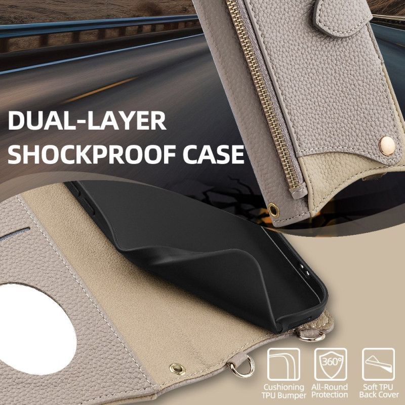 Housse Poco X7 Pro 5G Portefeuille avec Chaîne