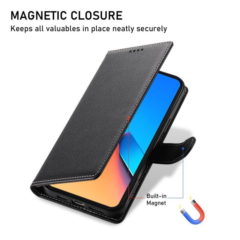 Housse Poco X7 Pro 5G Style Cuir Litchi