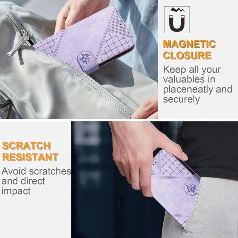 Housse Xiaomi Poco X7 Pro 5G Motif Géométrique et Papillons