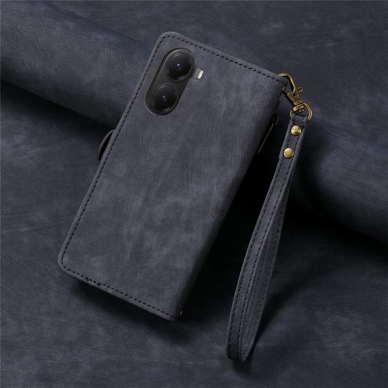 Housse Xiaomi Poco X7 Pro 5G Portefeuille Lignes Géométriques