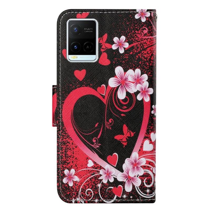 Housse Vivo Y21 / Y21s / Y33s Coeur Fleuri