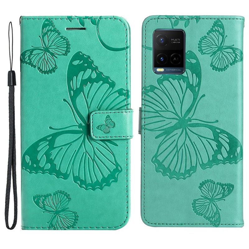 Housse Vivo Y33s / Y21 / Y21s Papillons fonction support
