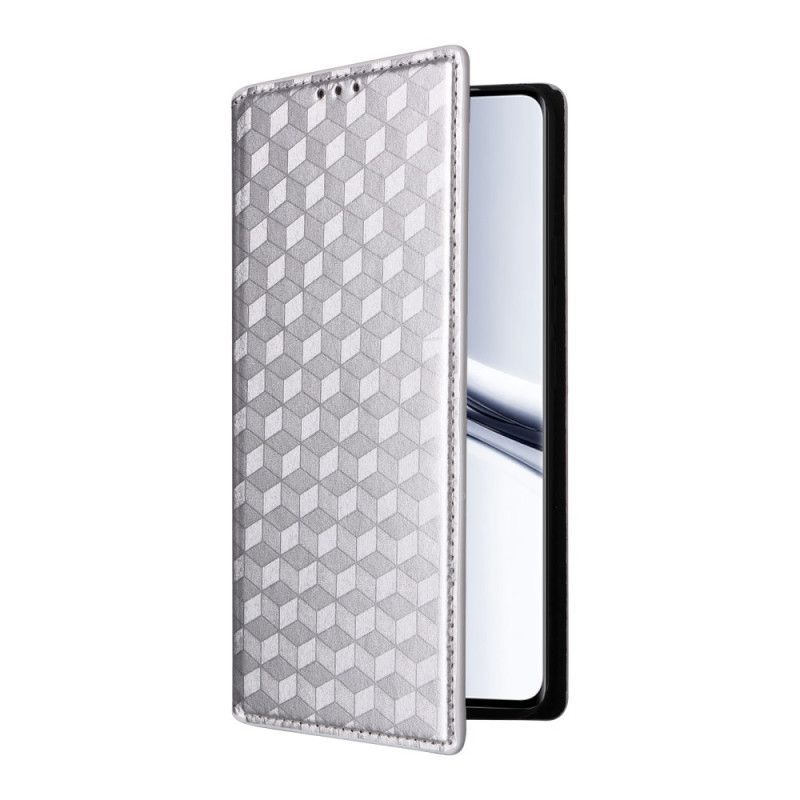 Flip Cover Xiaomi Redmi Note 15 5G / 4G / Poco M8 5G Motif Losanges Gravés