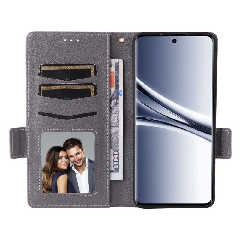 Housse Xiaomi Redmi Note 15 5G / 4G / Poco M8 5G Texture Litchi à Lanière