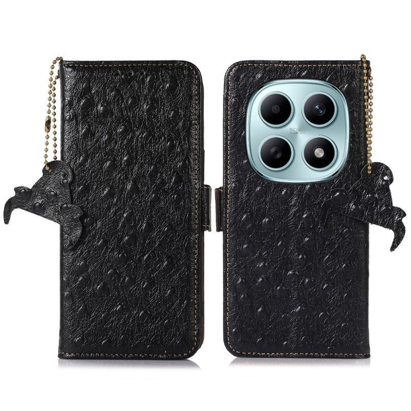 Housse Xiaomi Redmi Note 15 5G / Poco M8 5G Blocage RFID et Cuir Véritable