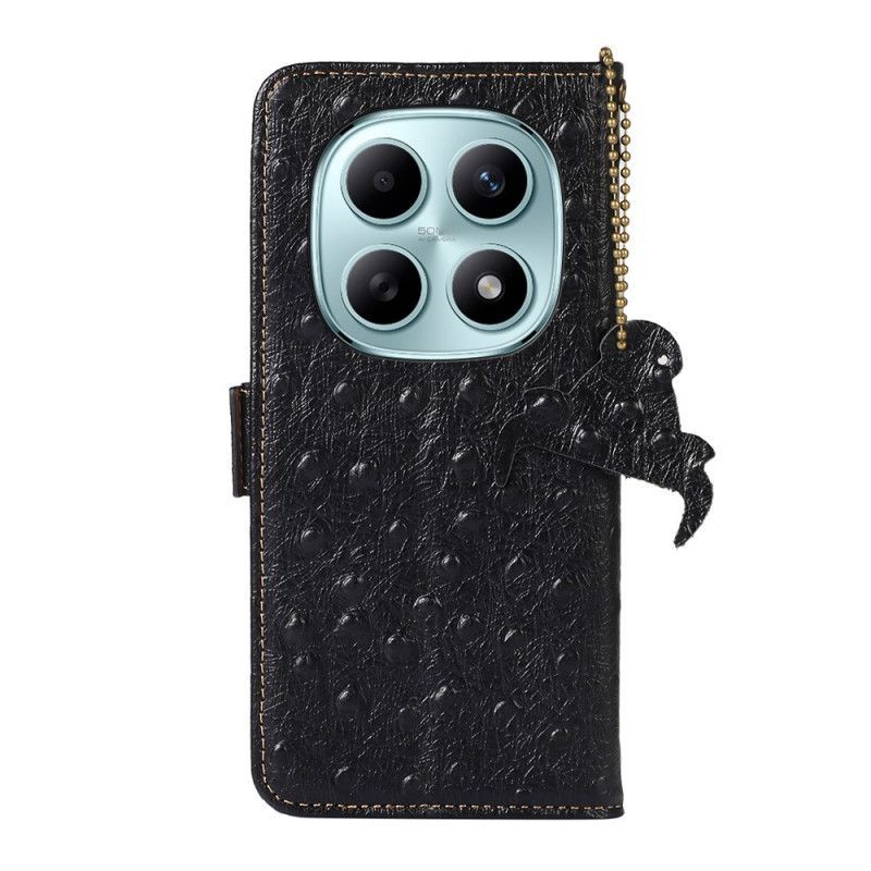 Housse Xiaomi Redmi Note 15 5G / Poco M8 5G Blocage RFID et Cuir Véritable