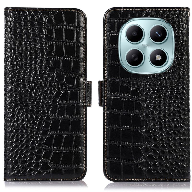 Housse Xiaomi Redmi Note 15 5G / Poco M8 5G Blocage RFID Texture Crocodile