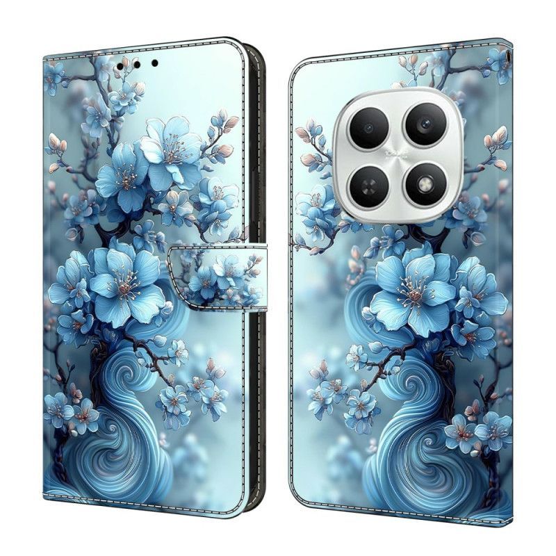 Housse Xiaomi Redmi Note 15 5G / Poco M8 5G Fleur Bleu Glacé