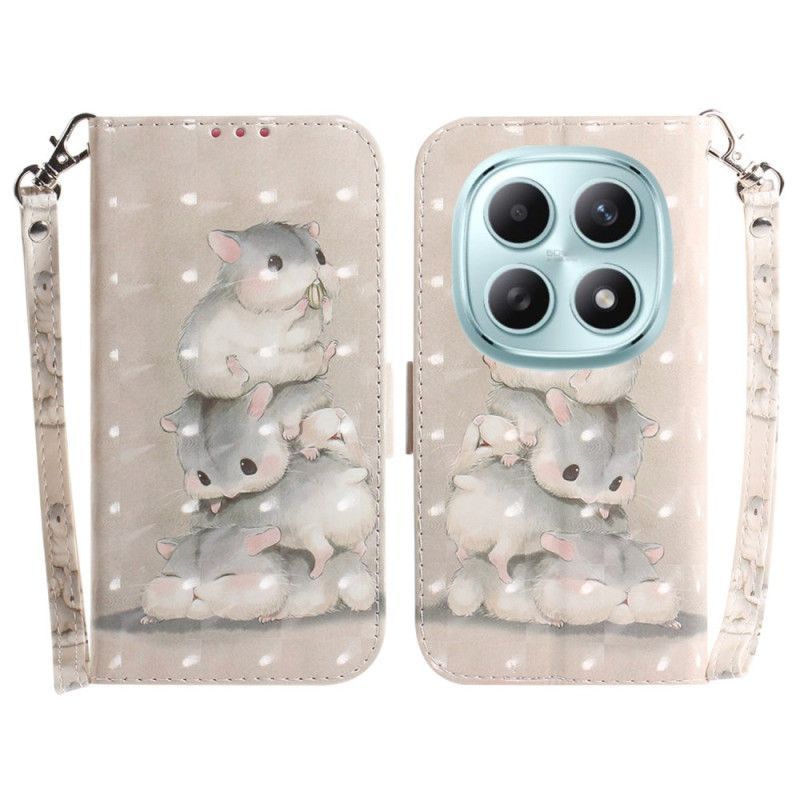 Housse Xiaomi Redmi Note 15 5G / Poco M8 5G Hamsters à Lanière