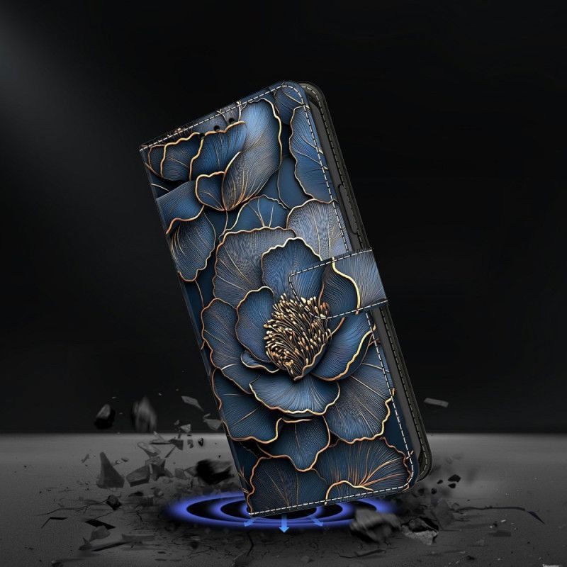 Housse Xiaomi Redmi Note 15 5G / Poco M8 5G Pivoine Bleu Doré