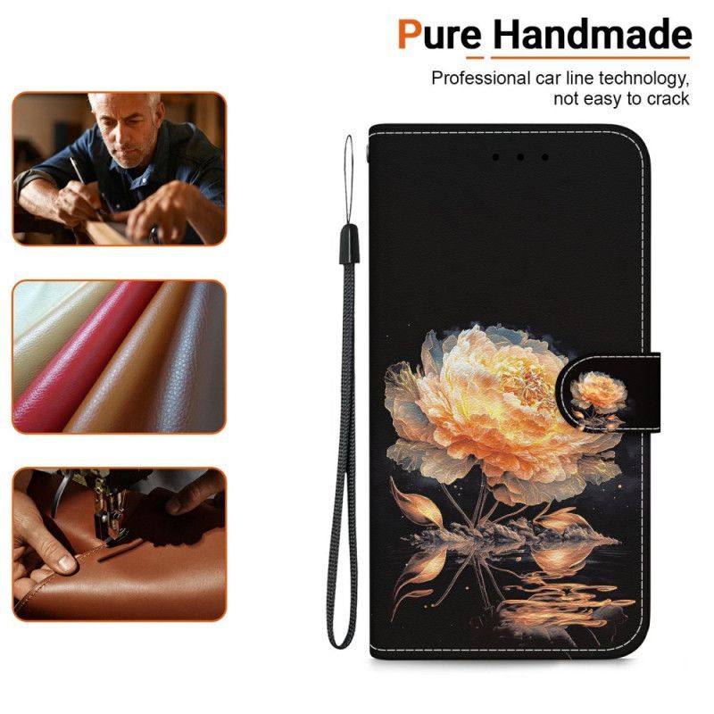 Housse Xiaomi Redmi Note 15 5G / Poco M8 5G Pivoine Dorée