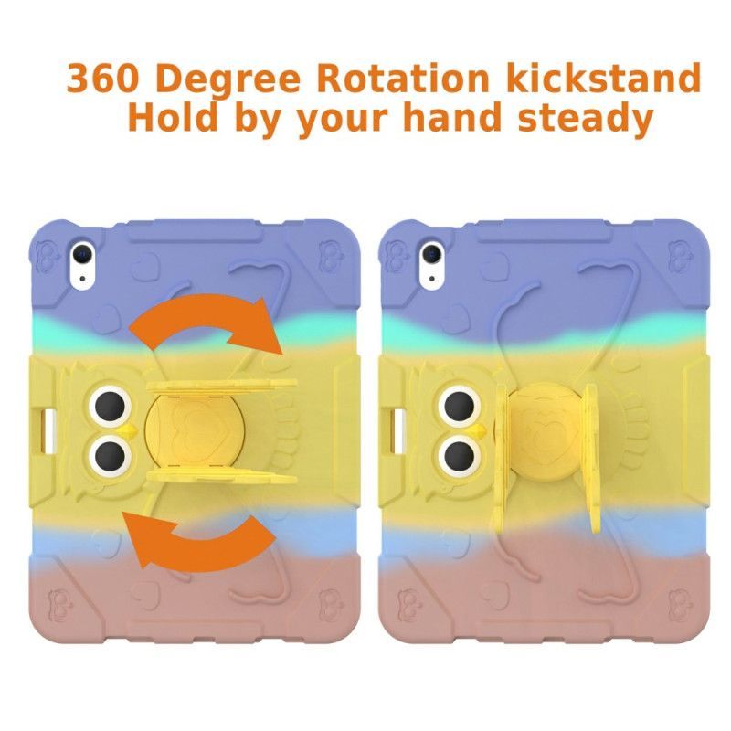 Coque iPad (2025) / 10.9 (2022) Kids Dégradé Papillon Support Rotatif