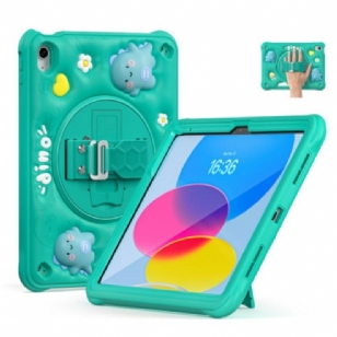 Coque iPad (2025) / 10.9 (2022) Kids Dinosaure Poignée et Support