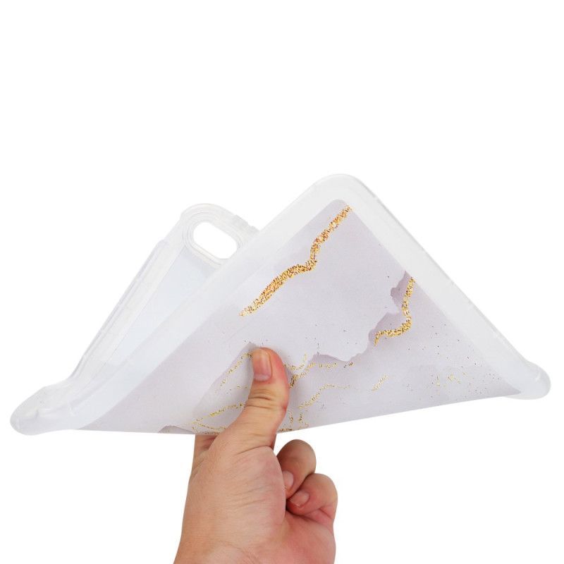 Coque iPad (2025) / 10.9 (2022) Silicone Design Marbre