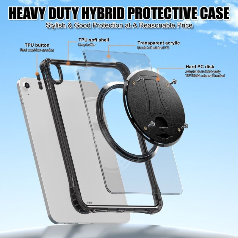 Coque iPad (2025) / 10.9 (2022) Transparente Support Intégré