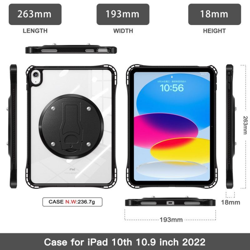Coque iPad (2025) / 10.9 (2022) Transparente Support Intégré