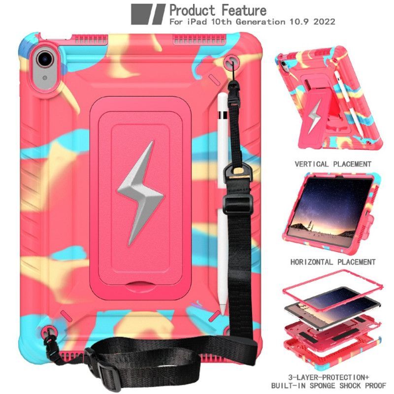 Coque iPad (2025) / 10.9 (2022) Triple Protection avec Bandoulière