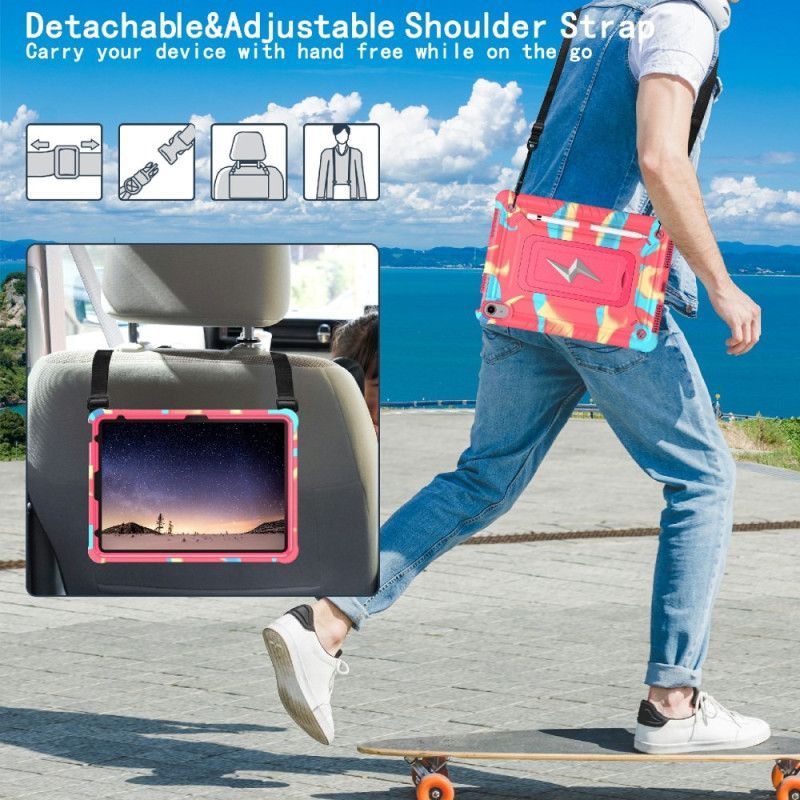 Coque iPad (2025) / 10.9 (2022) Triple Protection avec Bandoulière