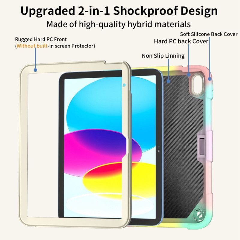 Coque iPad (2025) / 10.9" (2022) Ultra Résistante et Bandoulière Papillon