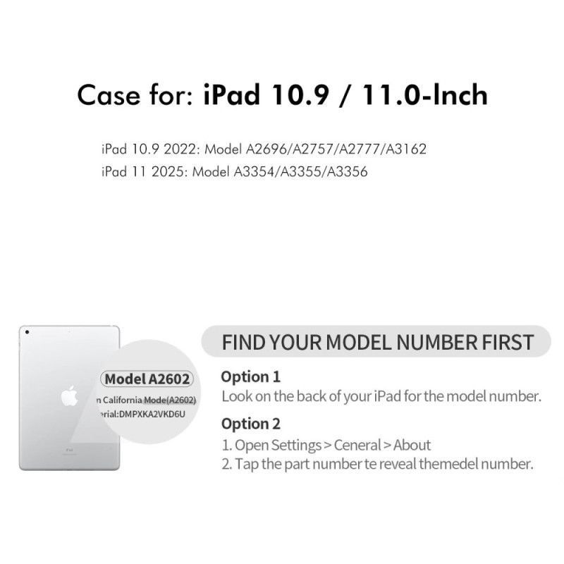 Étui iPad (2025) / 10.9 (2022) Design Rotatif à 360 Degrés ENKAY