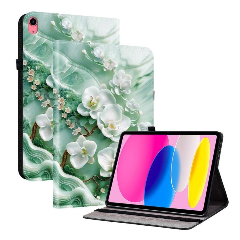 Étui iPad (2025) / 10.9 (2022) Fleurs de Jade